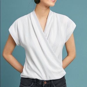 Anthropologie Maeve wrap crop top